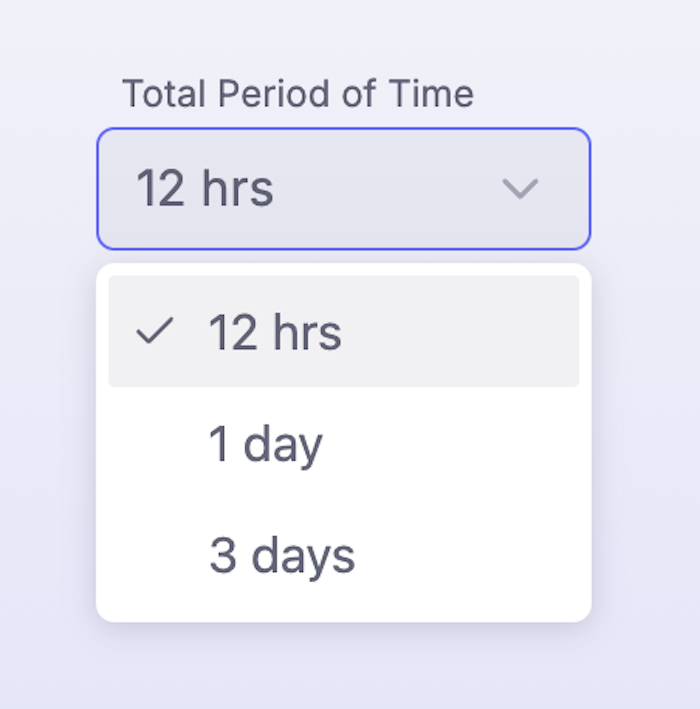 3 days data in a view